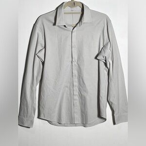Lululemon Men's Gray Button Up Long Sleeve Shirt Medium